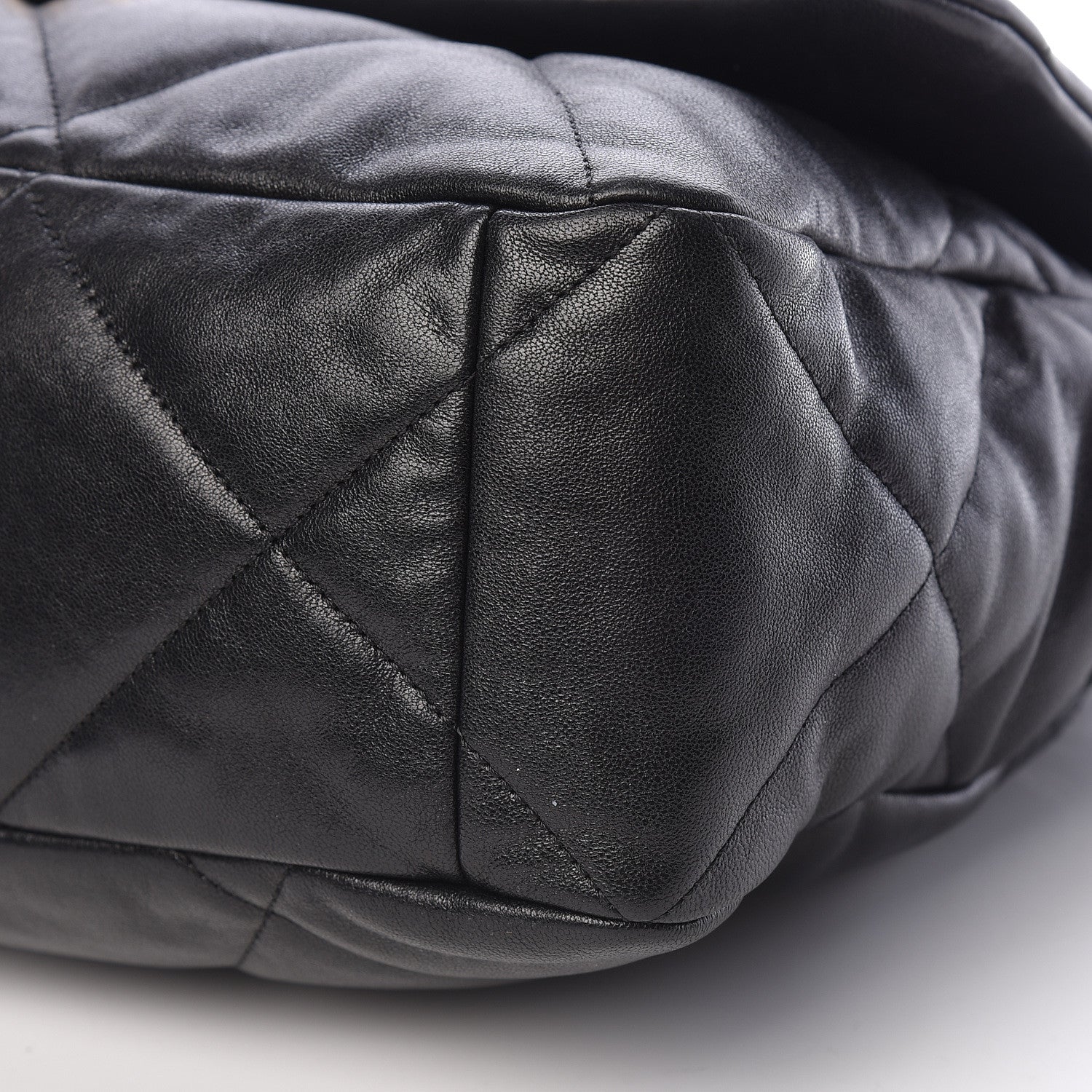 Chanel Goatskin Quilted Maxi 19 Flap Black 10 of 13