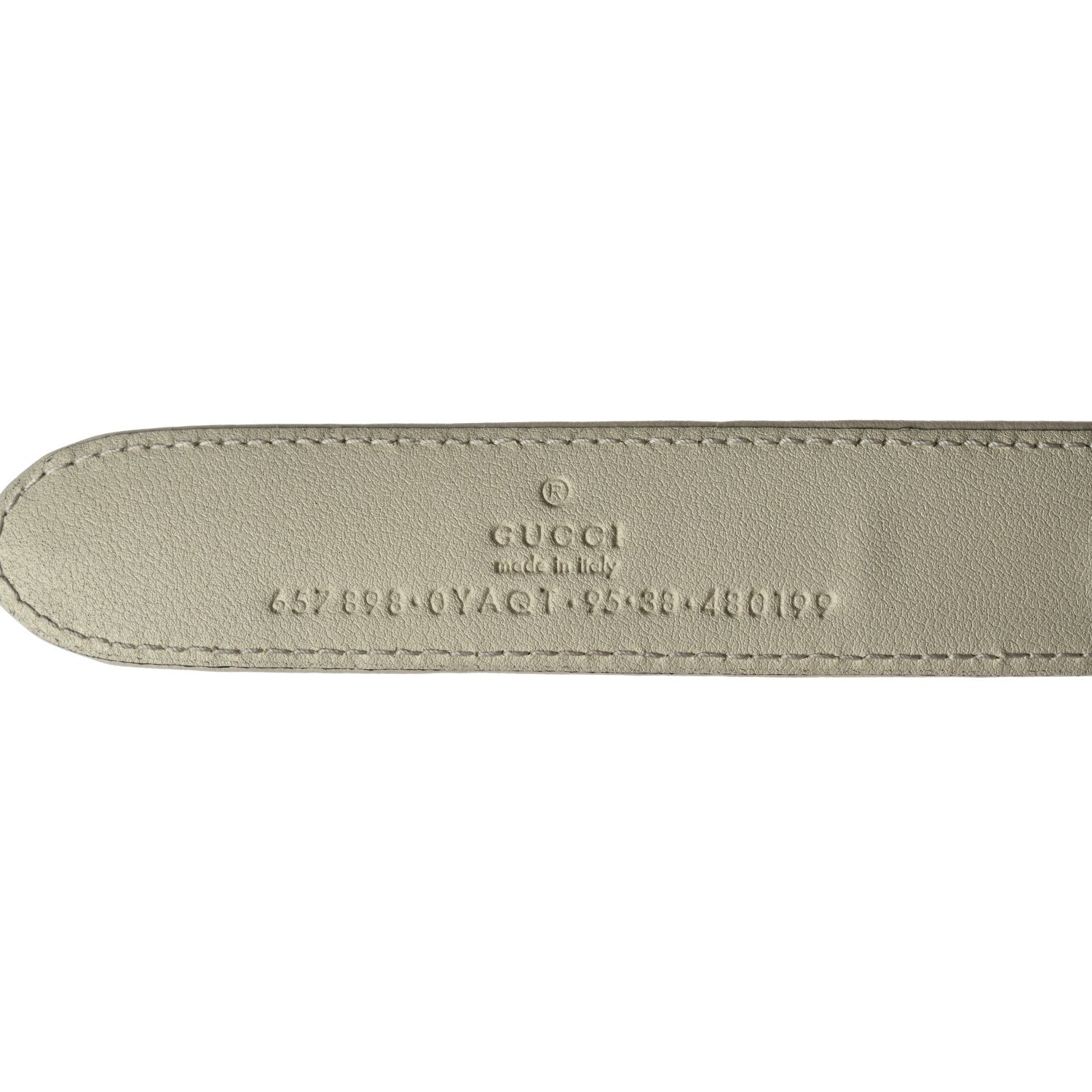 Gucci Plutone Calfskin Interlocking G 25mm Chain Belt 95 38 White 5 of 7