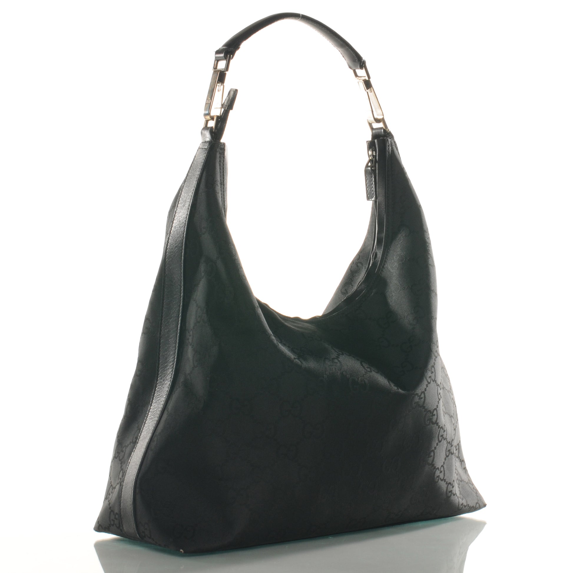 Gucci Nylon Monogram Hobo Black 3 of 7
