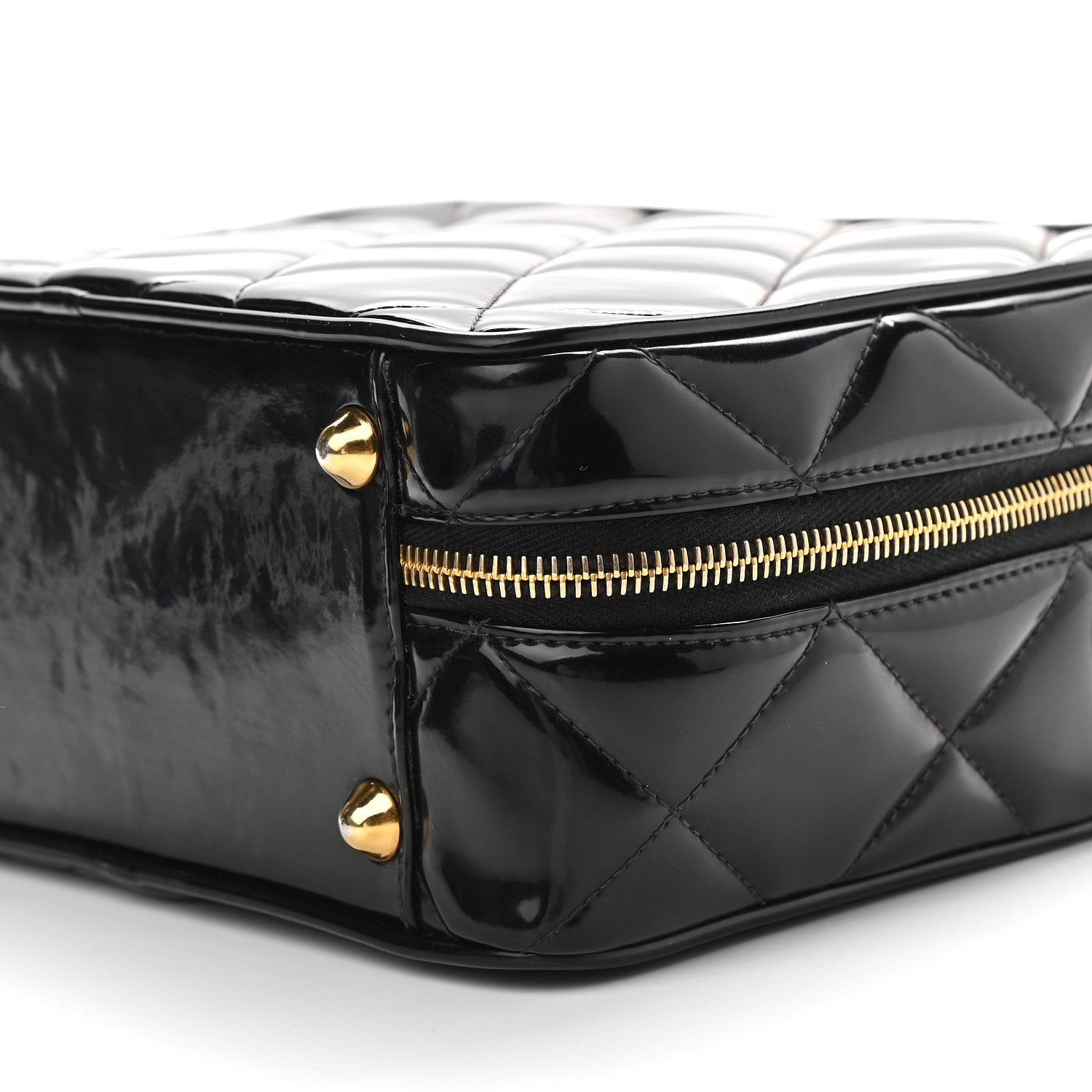 Chanel Patent Quilted Vanity Case Black 10 of 13