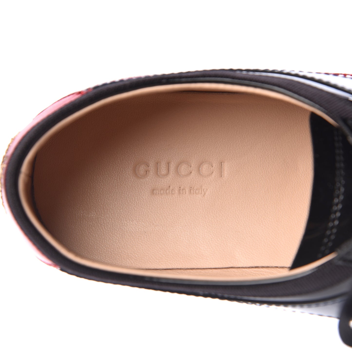 Patent Calfskin Crystal Womens Web Falacer Sneakers 37 Black