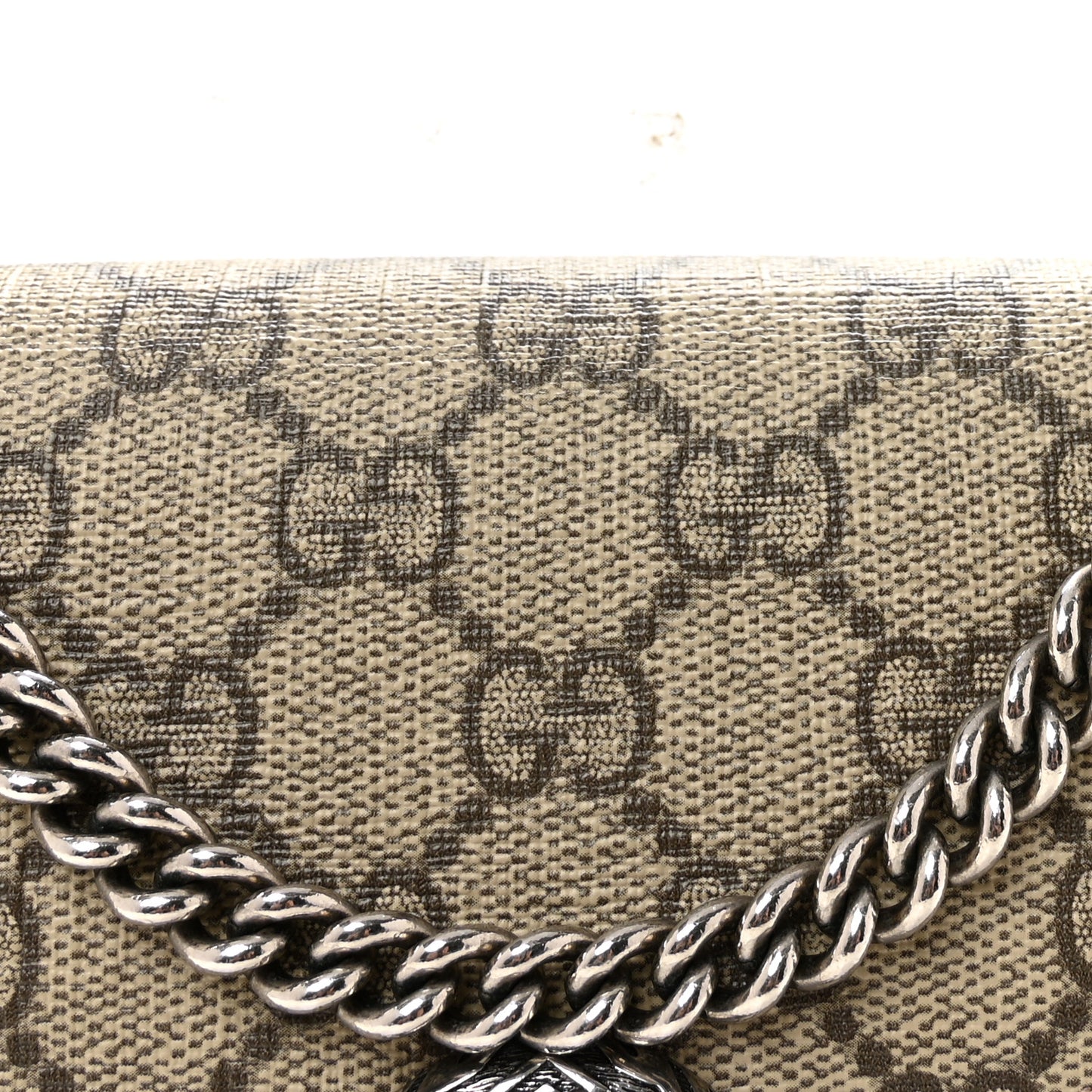GG Supreme Monogram Mini Dionysus Chain Wallet