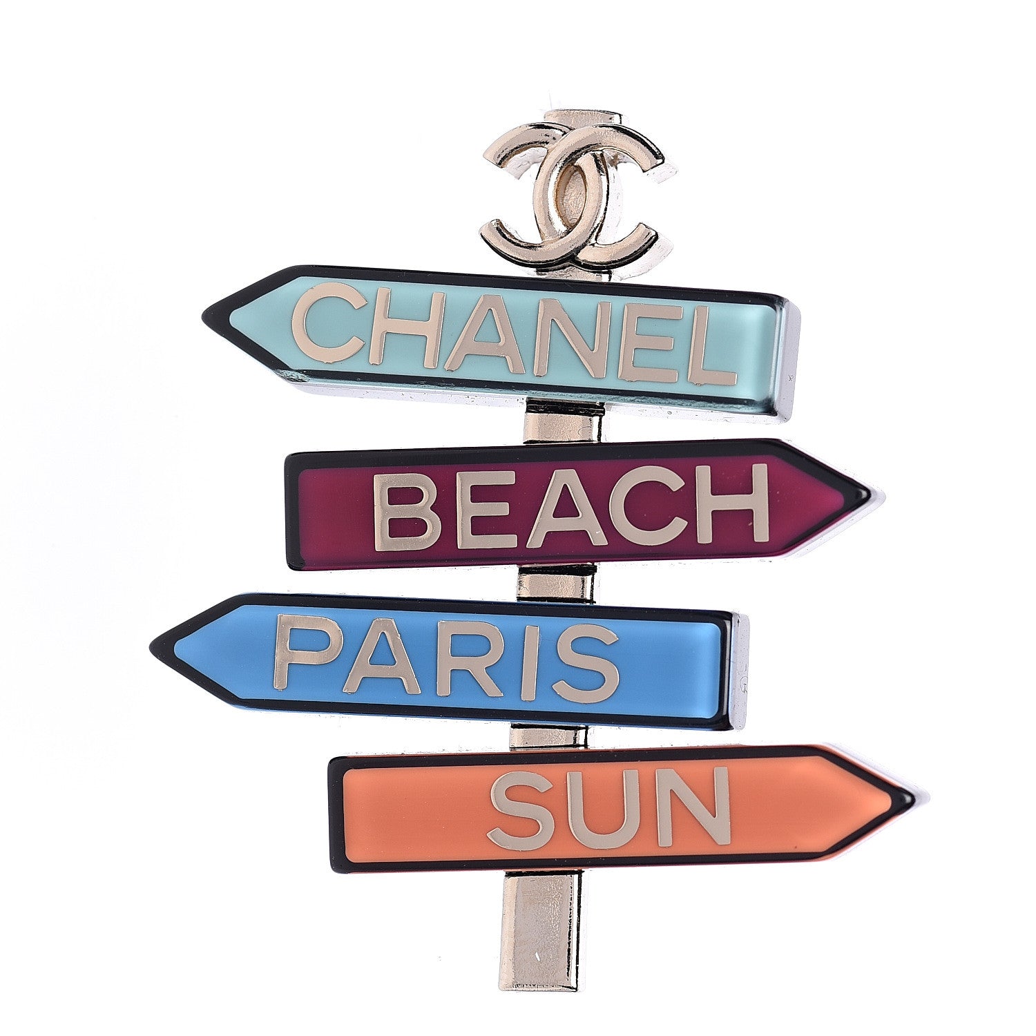 Chanel Resin By The Sea Sign Brooch Multicolor 1 of 4