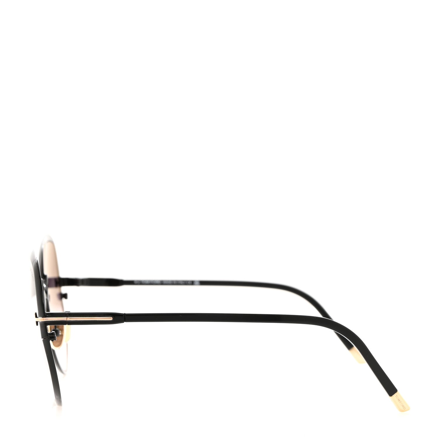 Tom Ford Yvette Round Metal Sunglasses TF913 Black 3 of 8