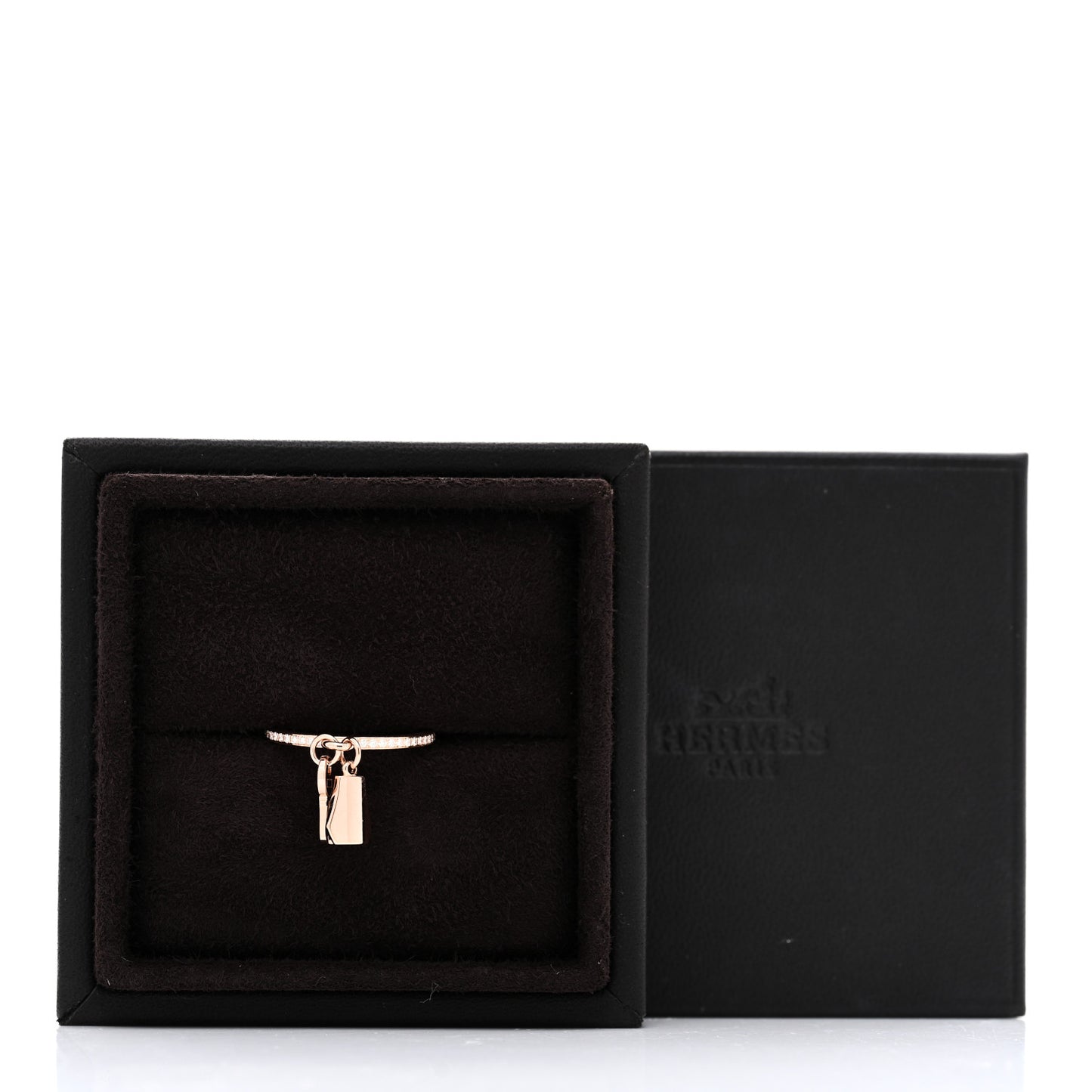 18K Rose Gold Diamond Kelly Clochette Ring 52 6