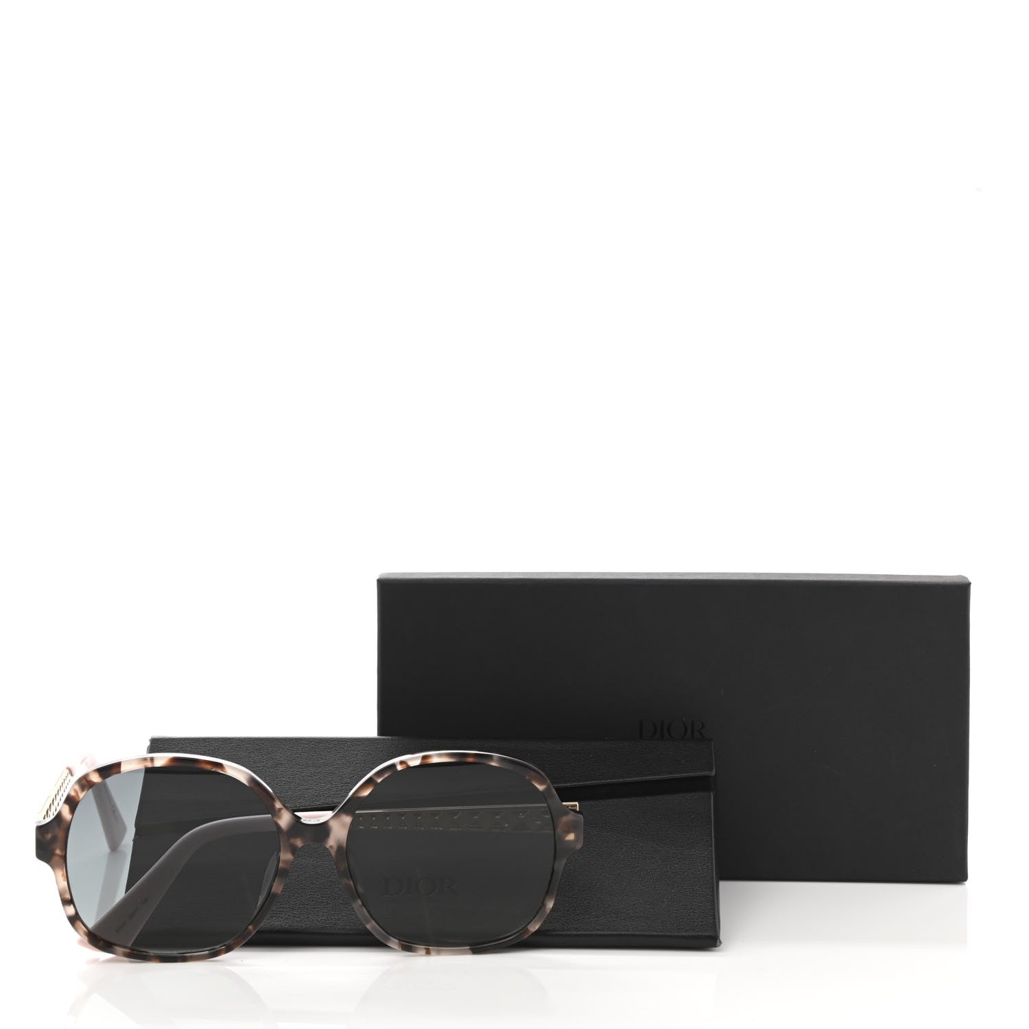 Christian Dior Acetate Diorama 8F Sunglasses Tortoise Pink Gold 9 of 9