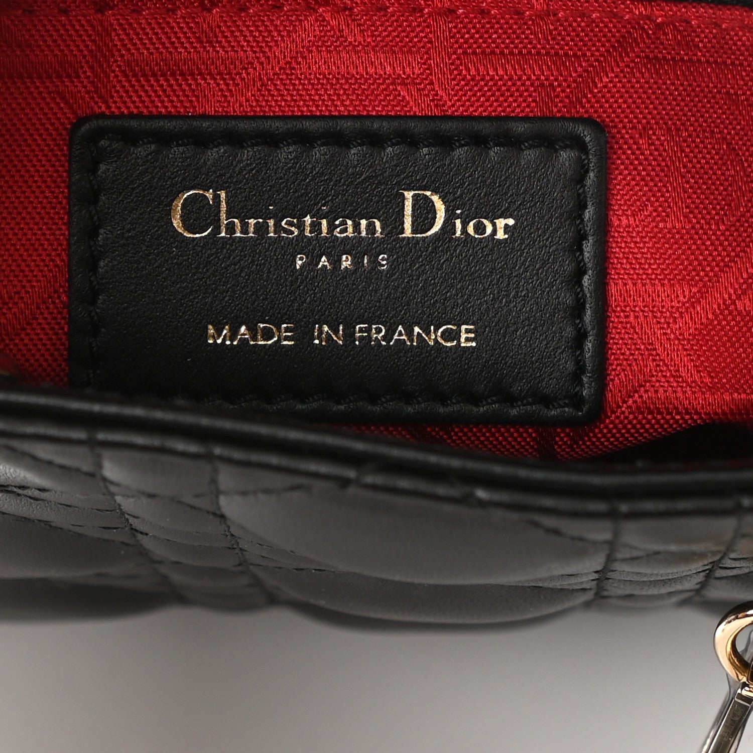 Christian Dior Lambskin Cannage Mini Lady Dior Black 6 of 8