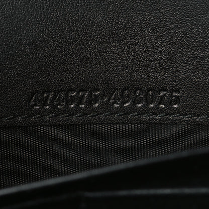 Gucci Velvet Matelasse GG Marmont Chain Wallet Black 7 of 12