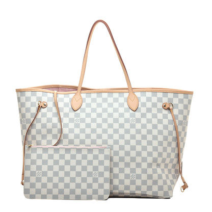 Louis Vuitton Damier Azur Neo Neverfull GM Rose Ballerine 1 of 9