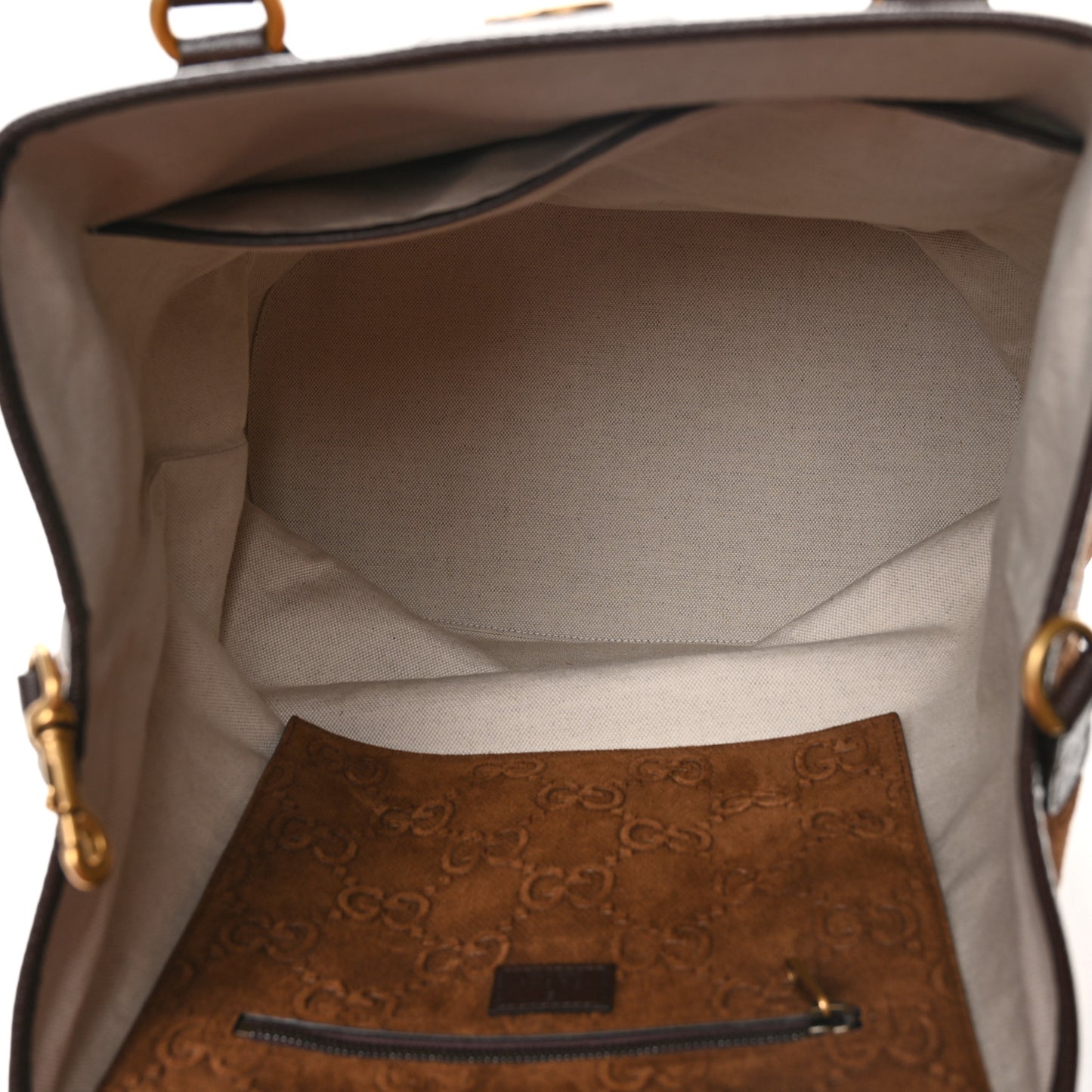 Suede Jumbo GG Debossed Textured Dollar Calfskin  Savoy Duffle Bag Wood Brown Chocolate