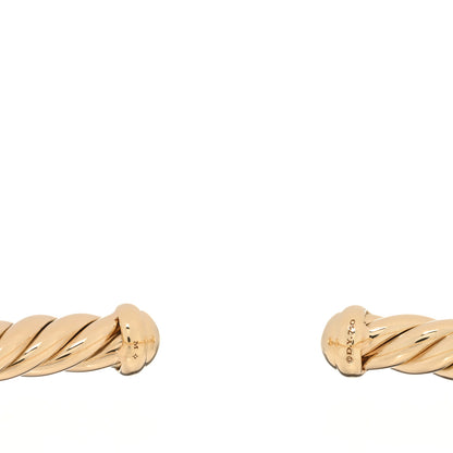 David Yurman 18K Yellow Gold Diamond 4mm Cablespira X Station Cable Bracelet 3 of 3