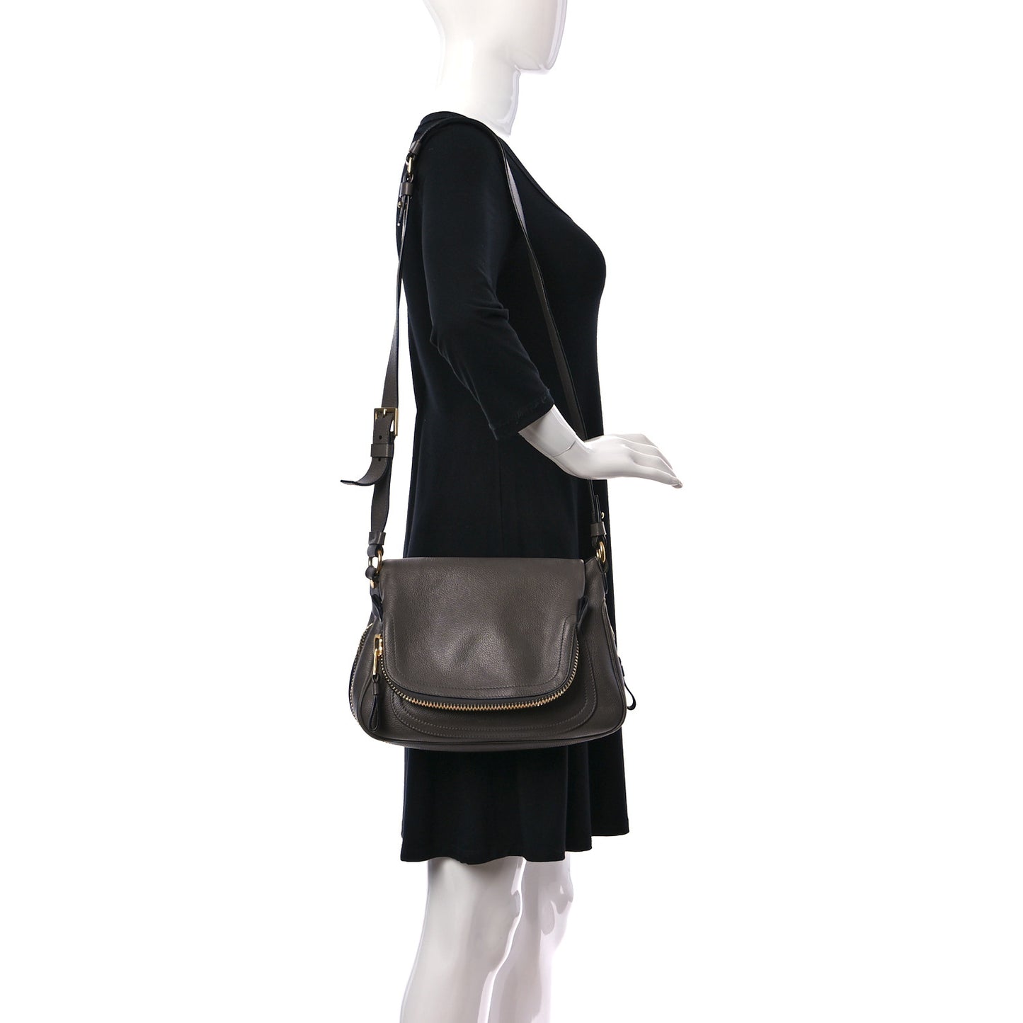 Grained Calfskin Medium Jennifer Dark Brown