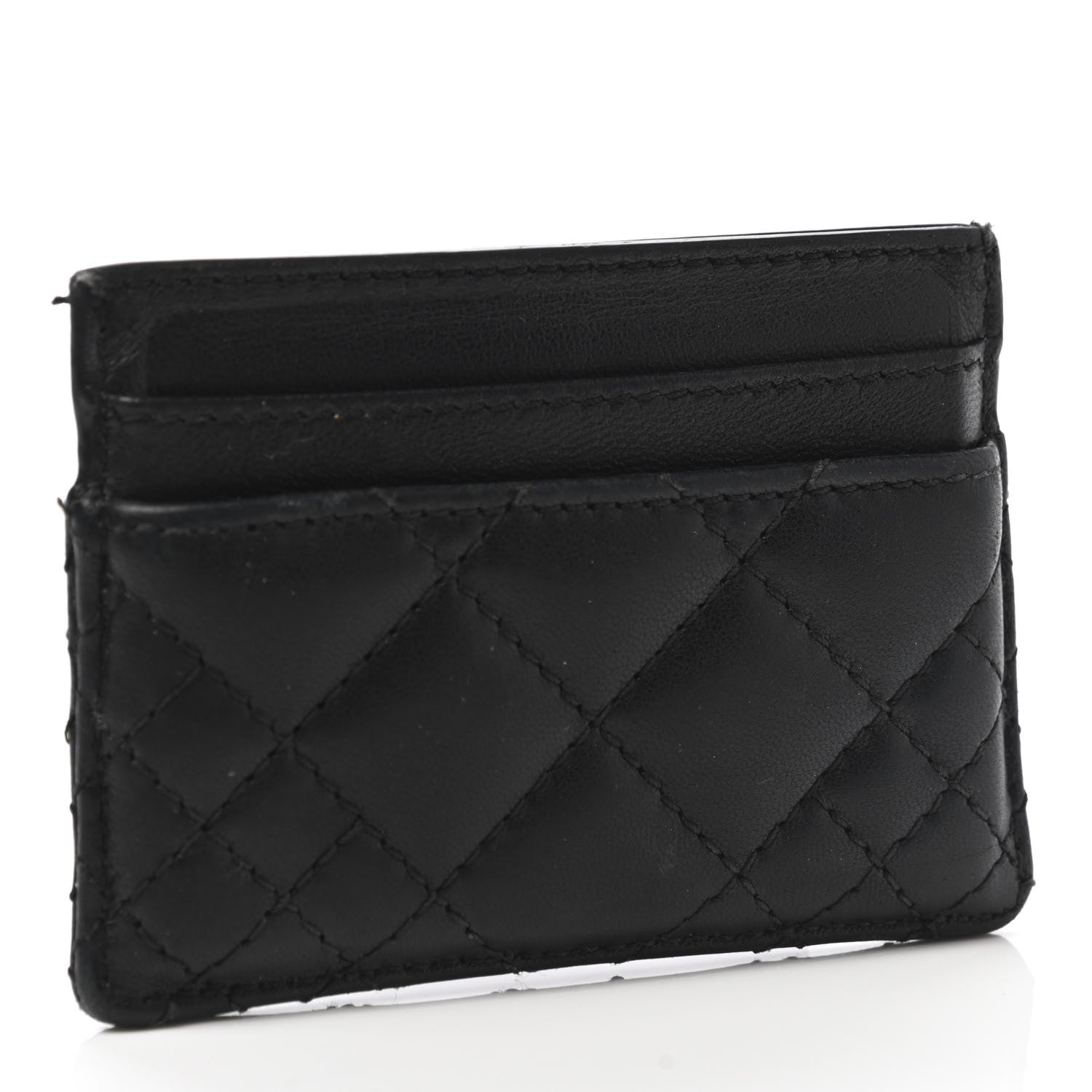 Versace Calfskin Quilted Medusa Card Holder Black 3 of 8
