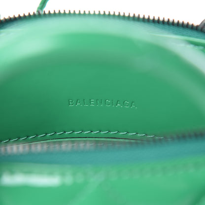 Balenciaga Faux Patent Quilted XXS Ville Top Handle Bag Green 7 of 10