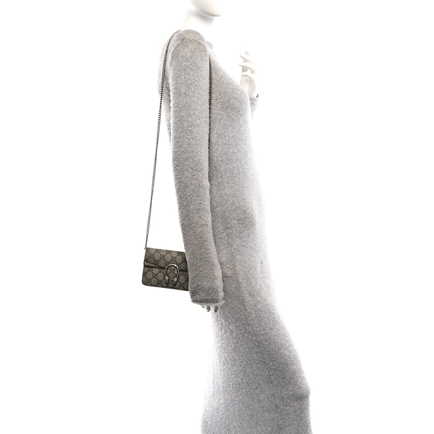 GG Supreme Monogram Super Mini Dionysus Shoulder Bag Taupe