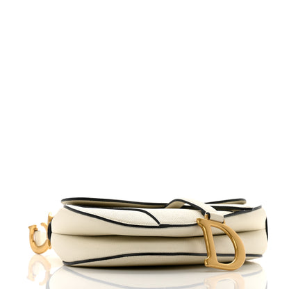 Christian Dior Grained Calfskin Saddle Bag White 4 of 14