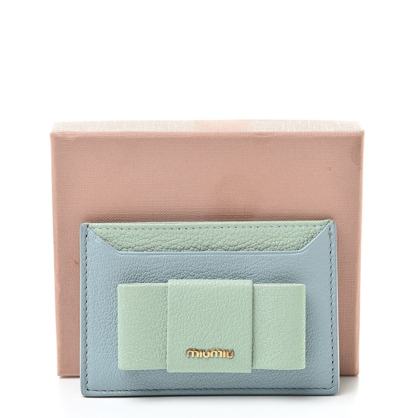 Goatskin Madras Card Case Lago Rugiada