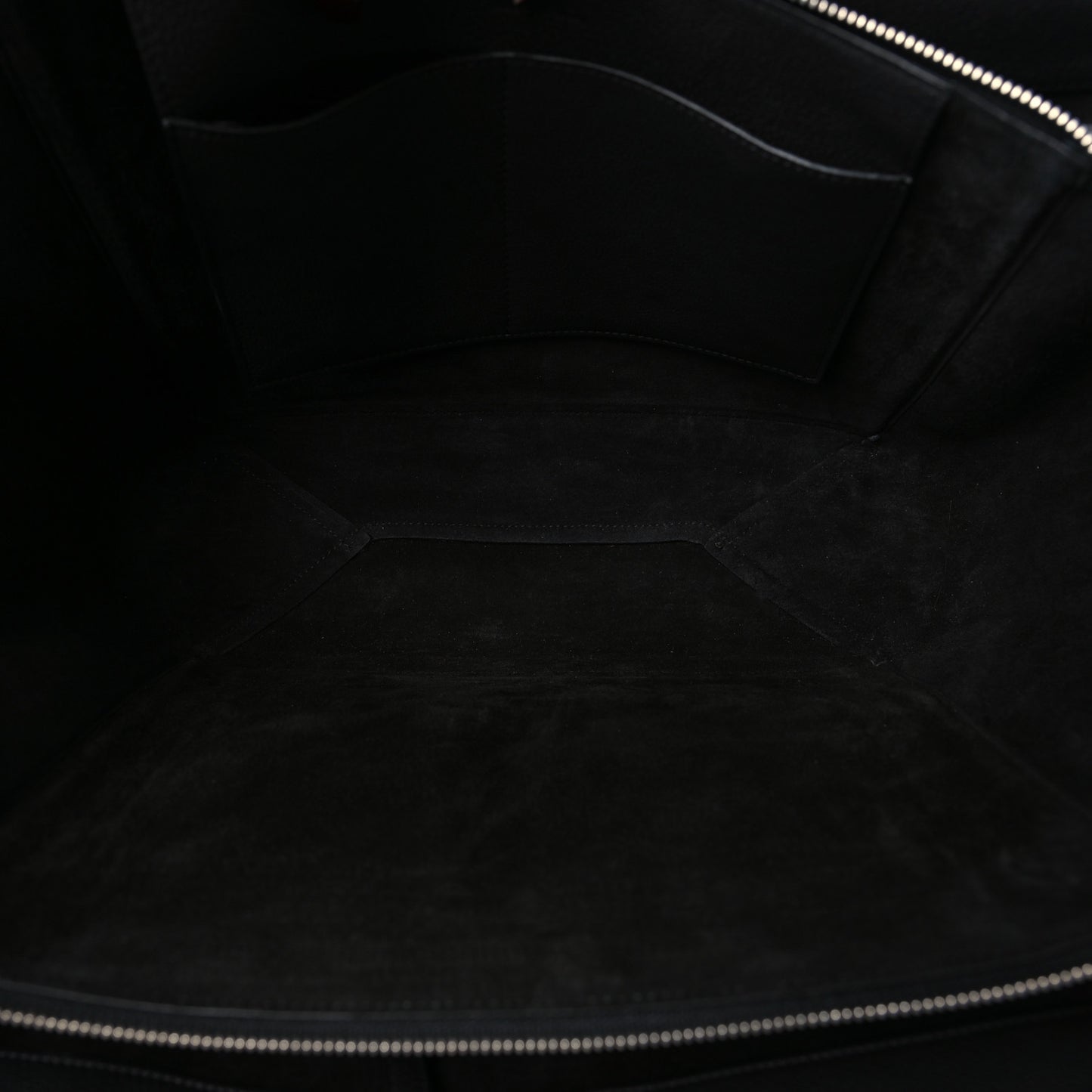 Baby Grained Calfskin Medium Tri-Fold Bag Black