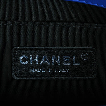 Chanel Patent Calfskin Quilted Small Boy Flap Plexiglass Bright Blue 6 of 7