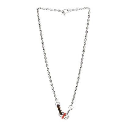 Hermes Palladium Buffalo Horn Lacquered Maillon Necklace 3 of 6