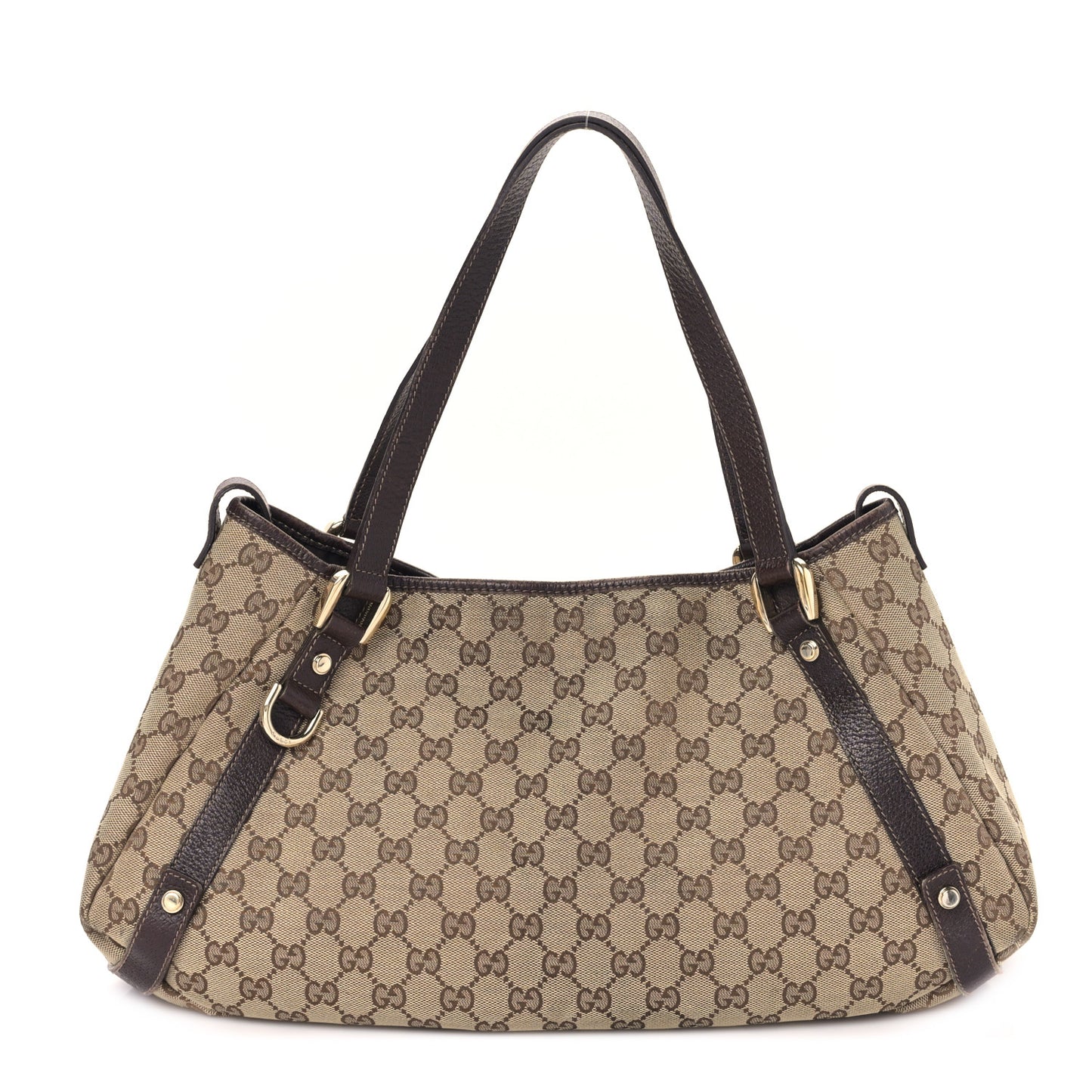 Monogram Medium Abbey Shoulder Bag Dark Brown