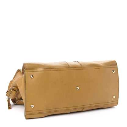 Saint Laurent Sheepskin Large Cabas ChYc Mustard 4 of 16
