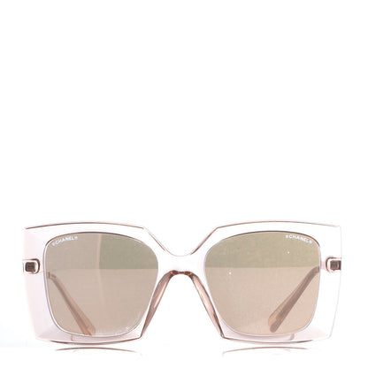 Chanel 18K Pink Gold Mirror Square Sunglasses 6051 Pink 2 of 8