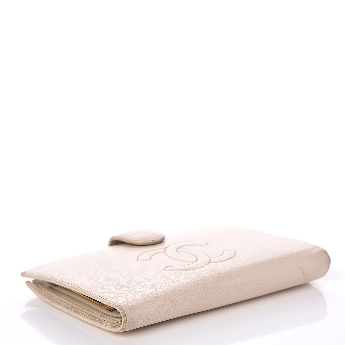 Caviar Timeless CC French Wallet White