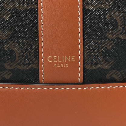 Celine Triomphe Canvas Calfskin Small Bucket Bag Tan 6 of 10