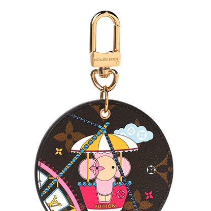 Louis Vuitton Monogram 2020 Christmas Animation Big Wheel Bag Charm Key Ring Rose Ballerine 4 of 5