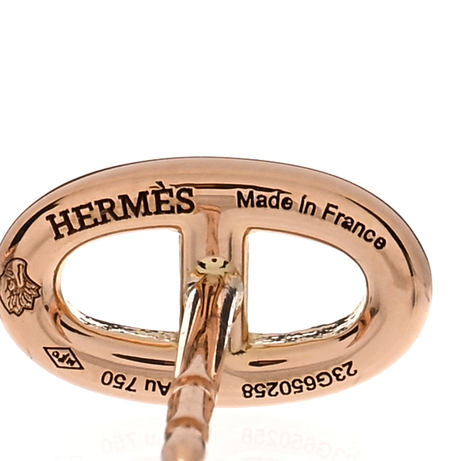 Hermes 18K Rose Gold TPM Farandole Stud Earrings 5 of 5