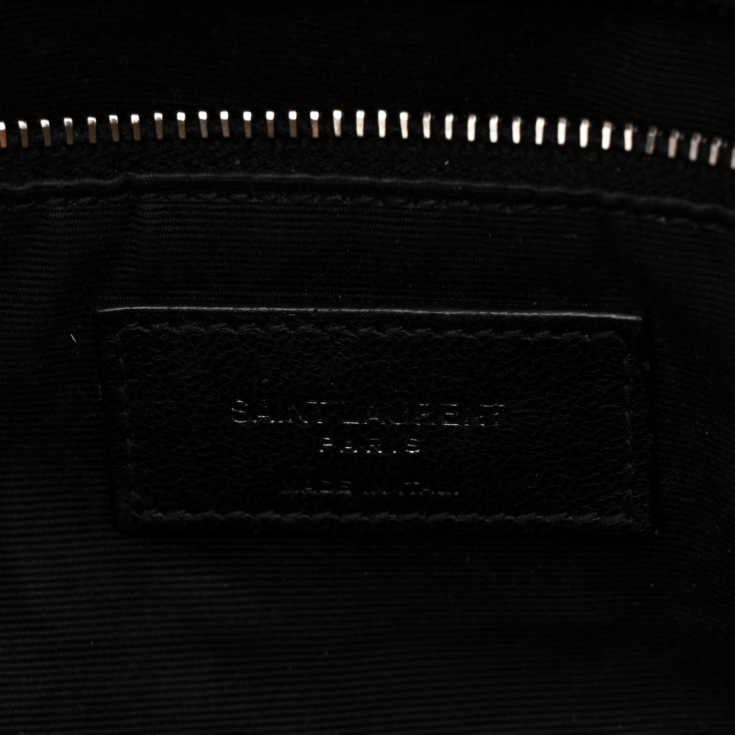 Crinkled Calfskin Matelasse Monogram Large Niki Chain Satchel Black