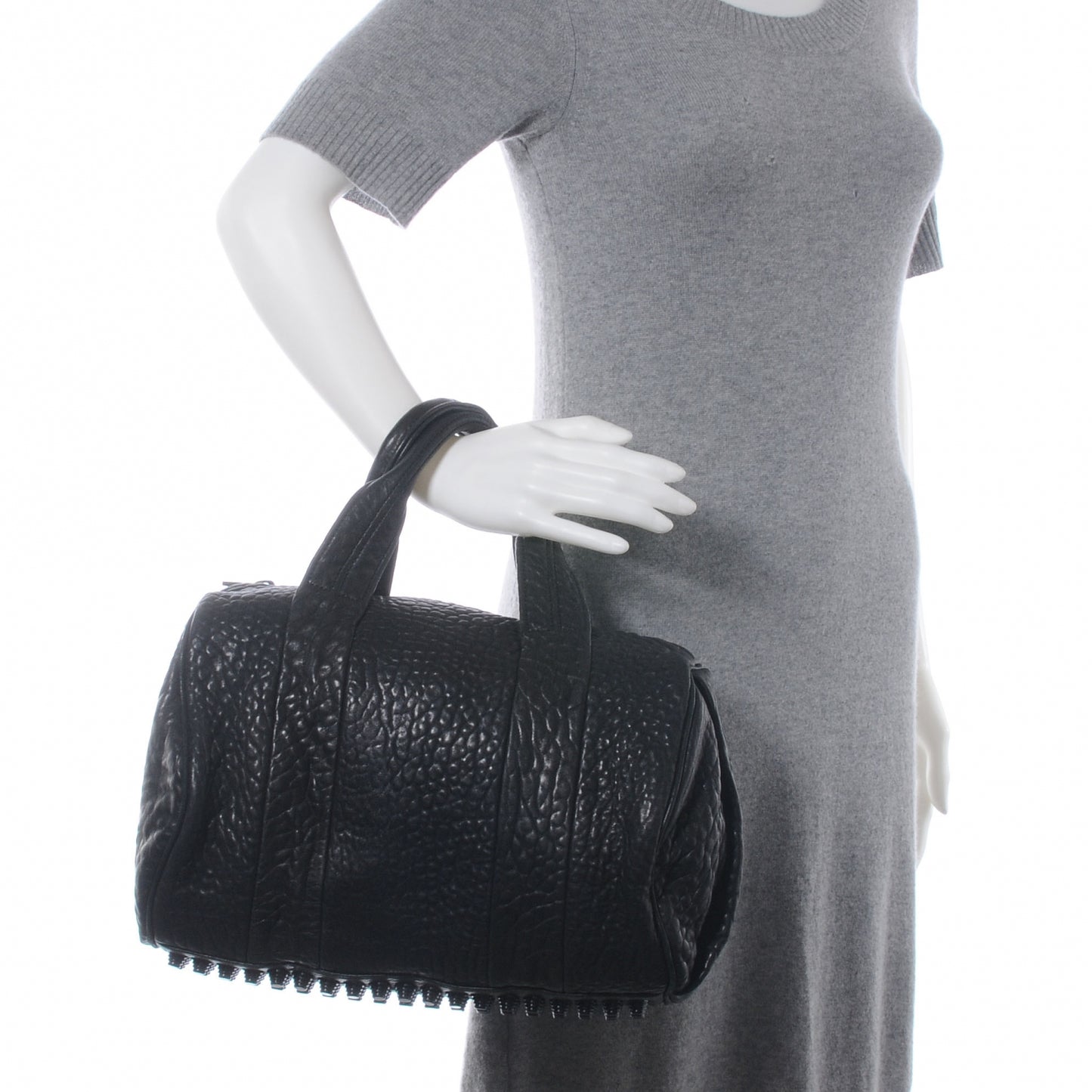 Leather Rocco Black W Black Hardware