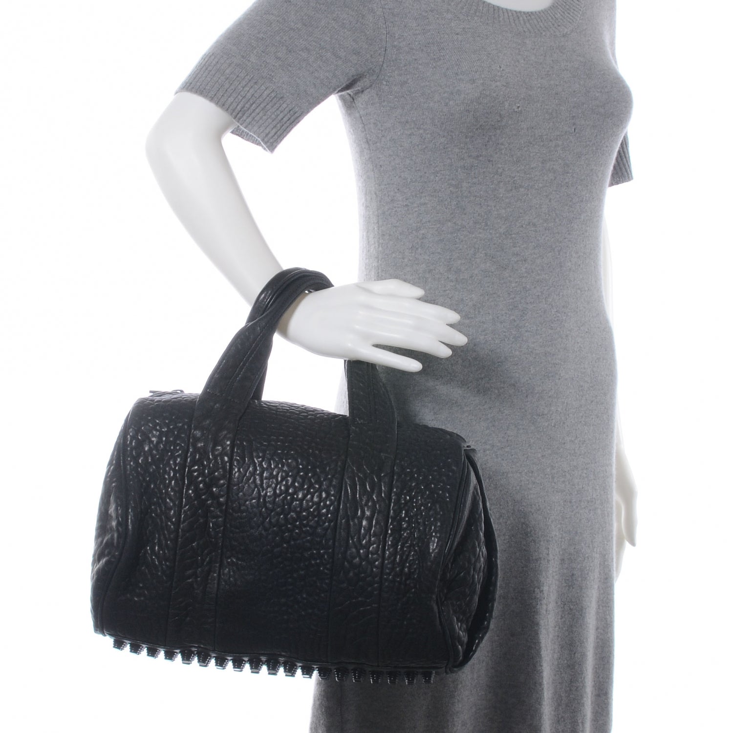 Alexander Wang Leather Rocco Black W Black Hardware 2 of 6