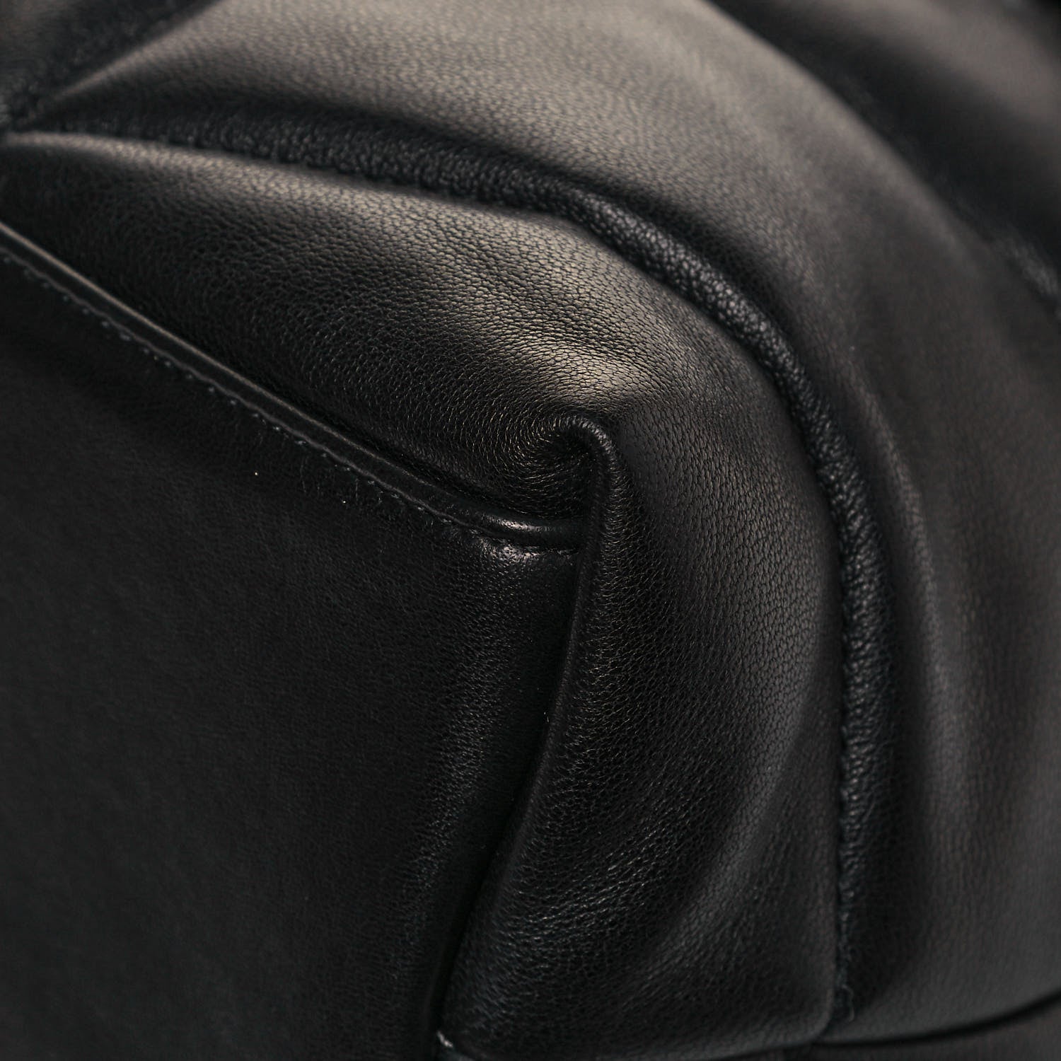 Saint Laurent Lambskin Quilted Medium Loulou Puffer Monogram Chain Satchel Black 10 of 13