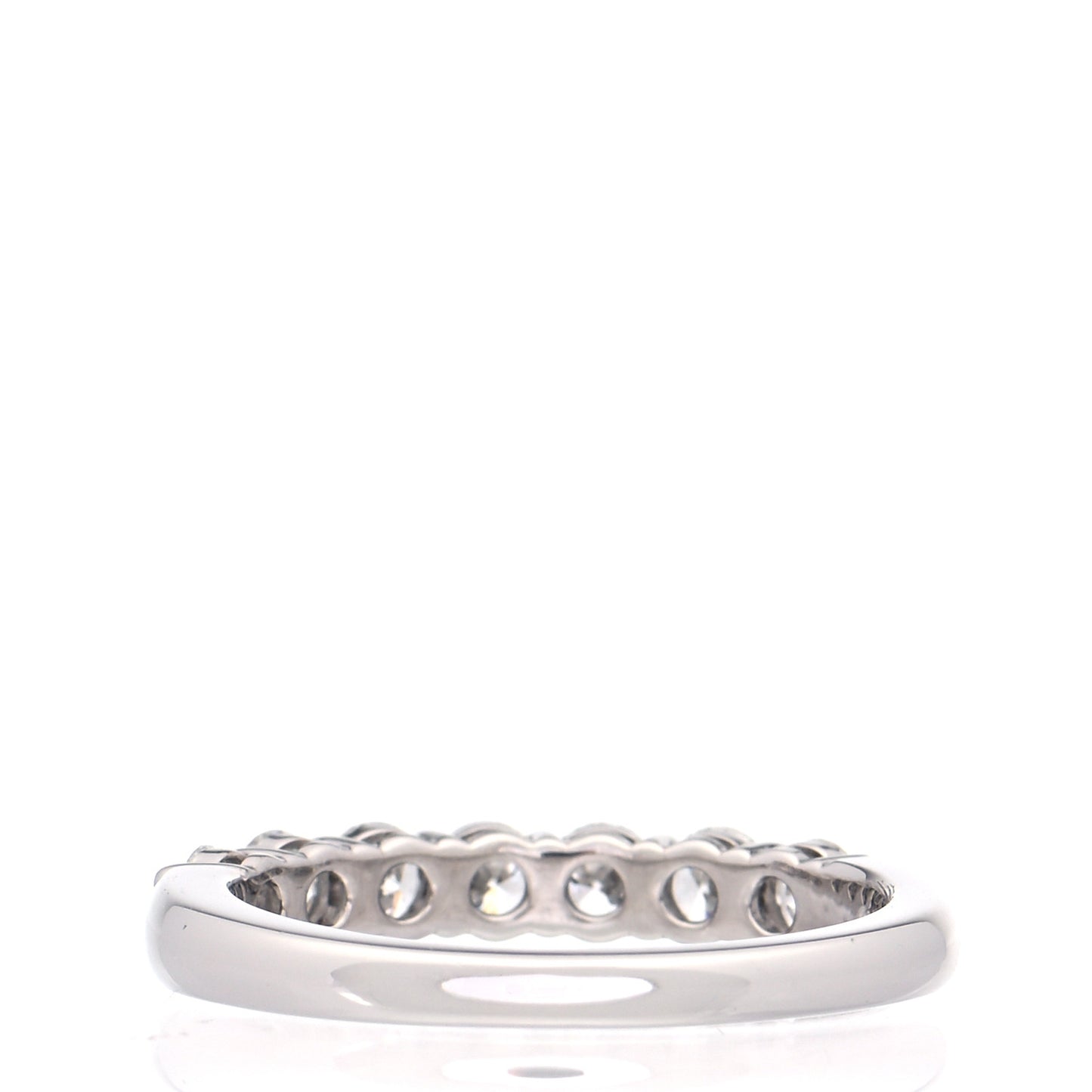 Platinum Diamond .57ct 3mm Half Circle Embrace Band Ring 49 4.75