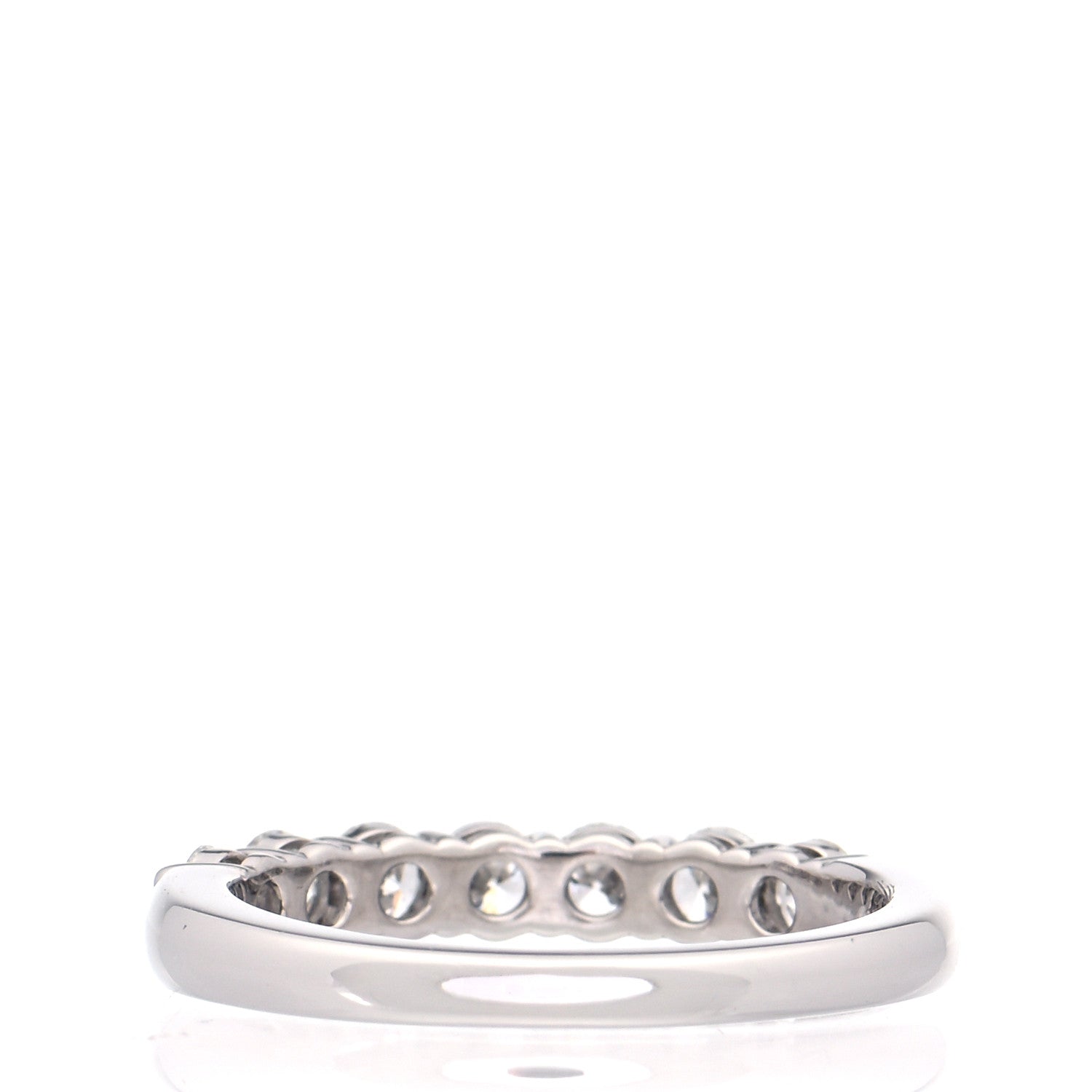 Tiffany Platinum Diamond .57ct 3mm Half Circle Embrace Band Ring 49 4.75 3 of 8