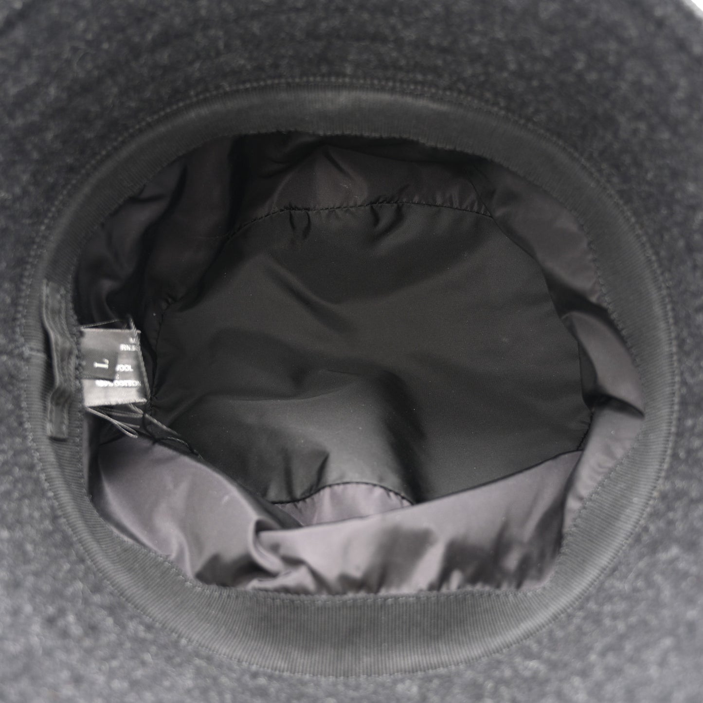 Authentic Loden Wool Metal Triangle Logo Bucket Hat L Anthracite