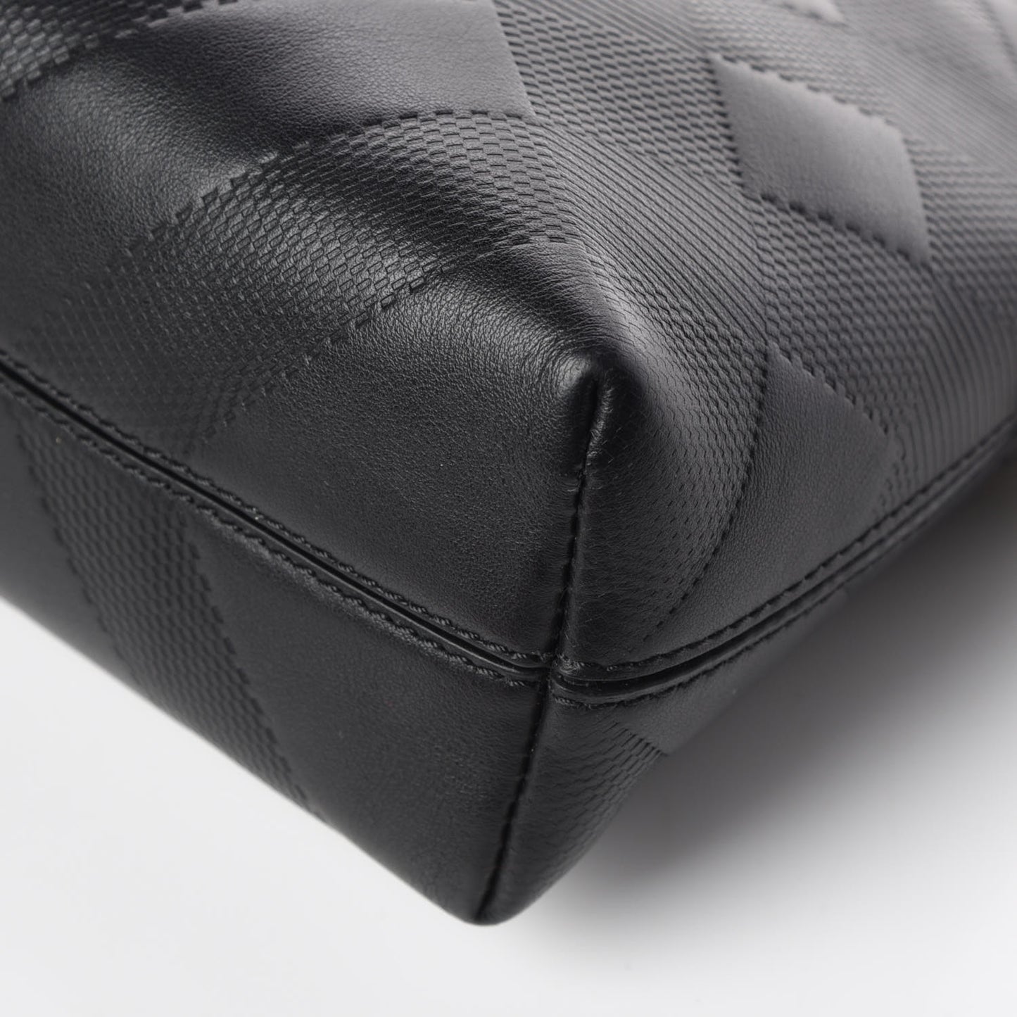 Calfskin Check Embossed Small Chichester Crossbody Clutch Bag Black