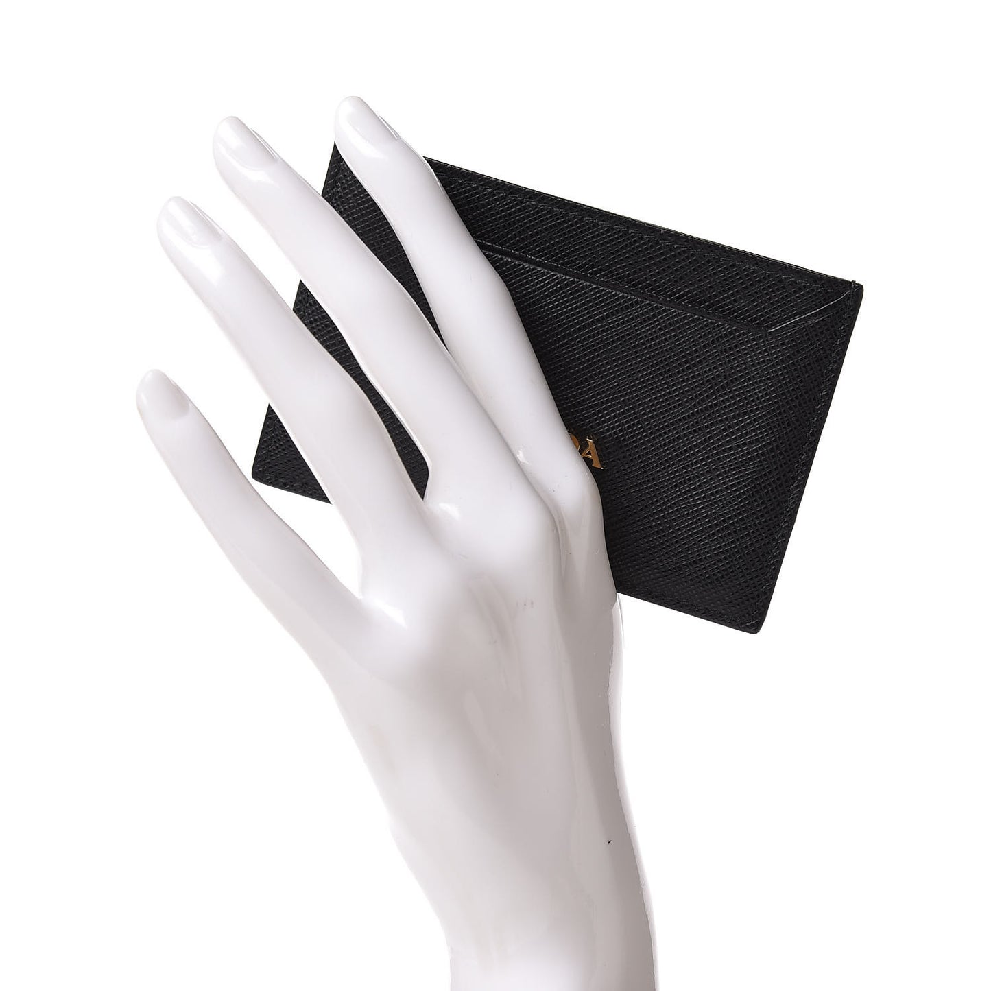 Saffiano Metal Card Case Black