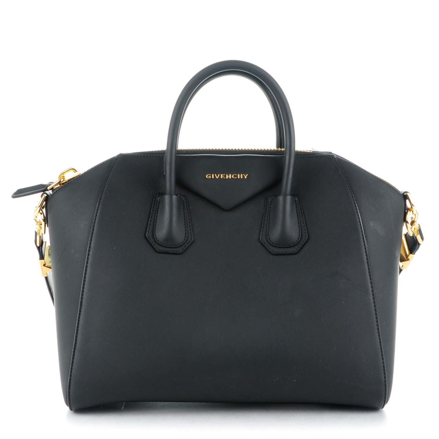 Givenchy Rubber Effect Calfskin Medium Antigona Black 1 of 8