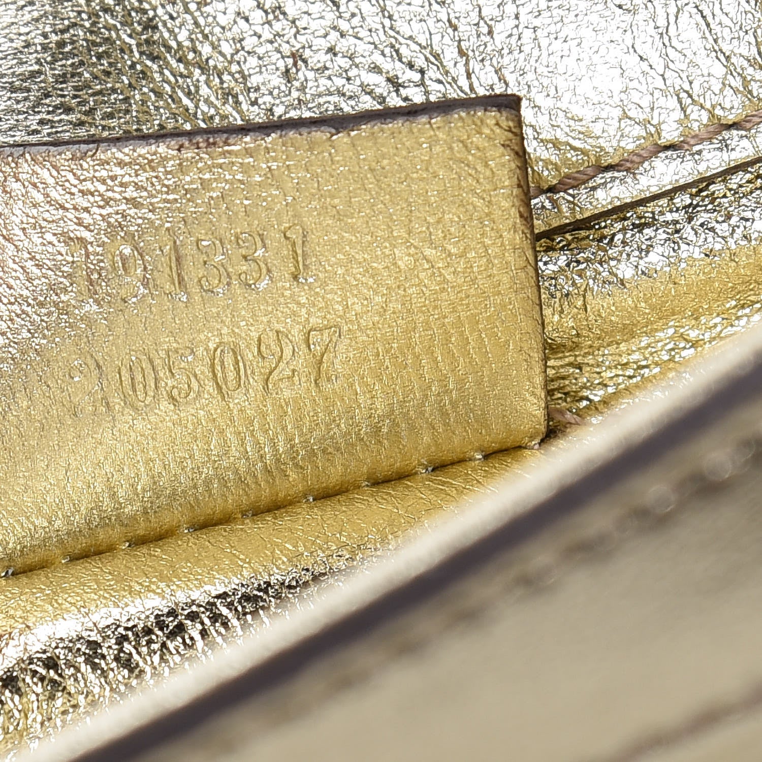 Gucci Metallic Calfskin Satin Bamboo Clutch Argento 7 of 7
