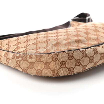 Gucci Monogram Medium Half Moon Hobo Dark Brown 6 of 15