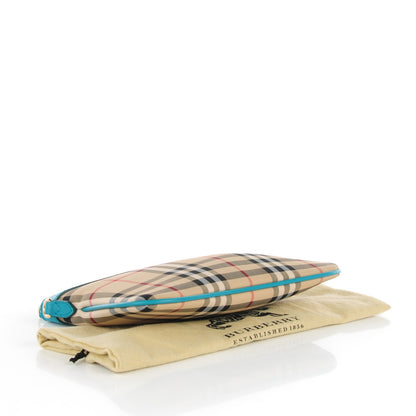 Burberry Horseferry Check Peyton Crossbody Clutch Bag Aqua 4 of 7