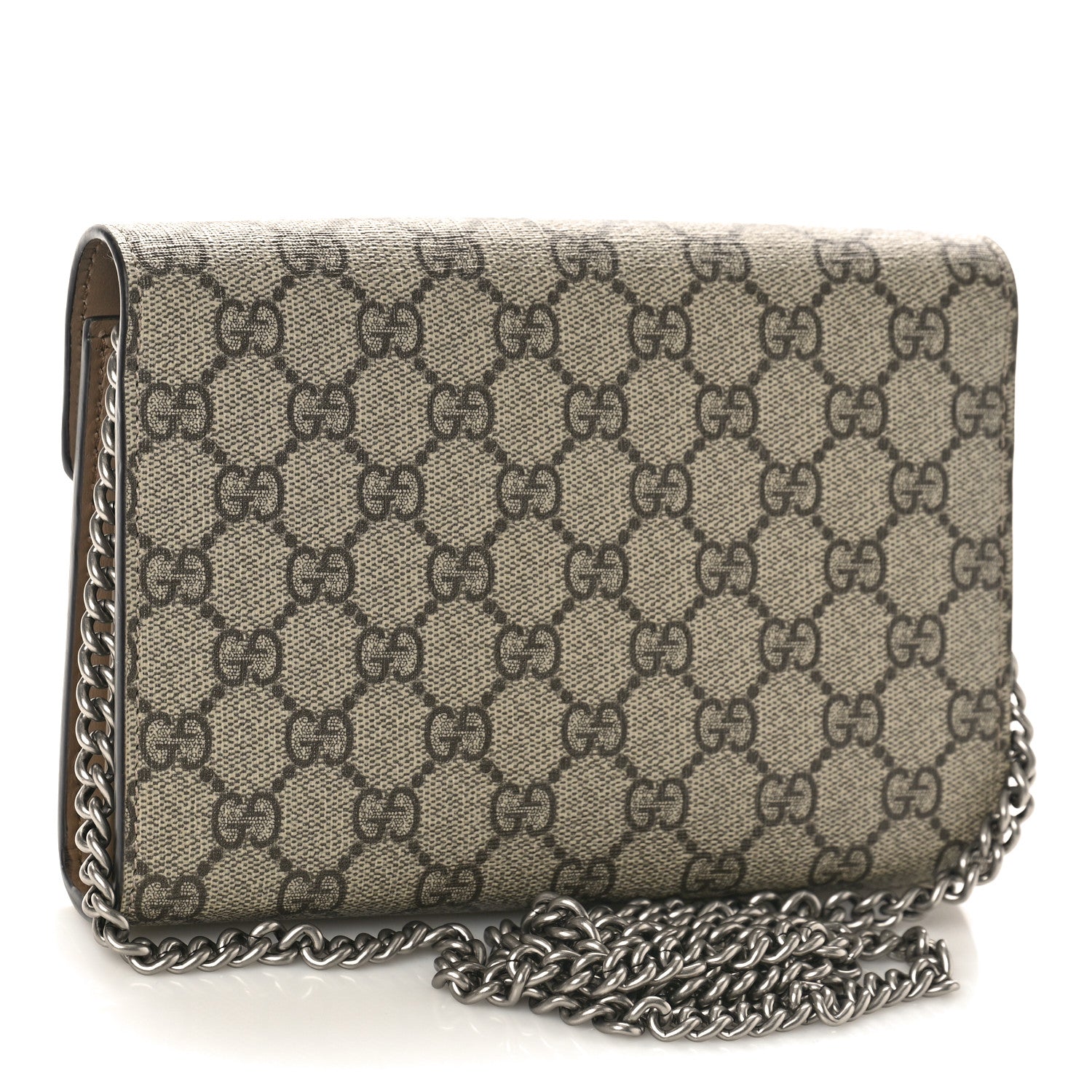 Gucci GG Supreme Monogram Mini Dionysus Chain Wallet Beige Black 2 of 9