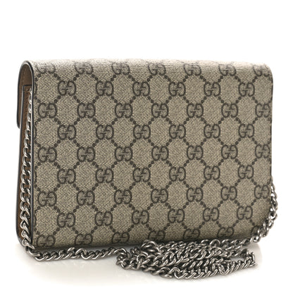 Gucci GG Supreme Monogram Mini Dionysus Chain Wallet Beige Black 2 of 9