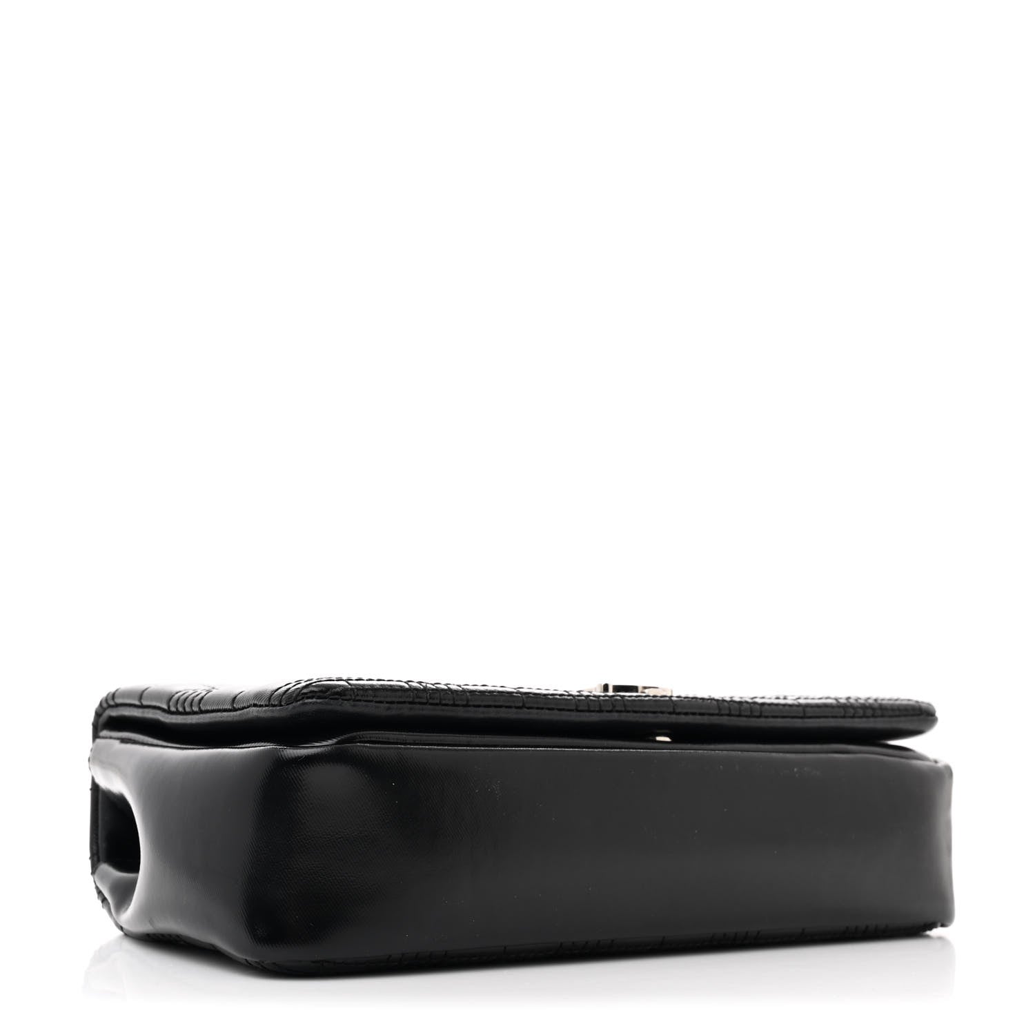 Burberry Patent Quilted Horseferry Print Small Lola Bag Black 4 of 10