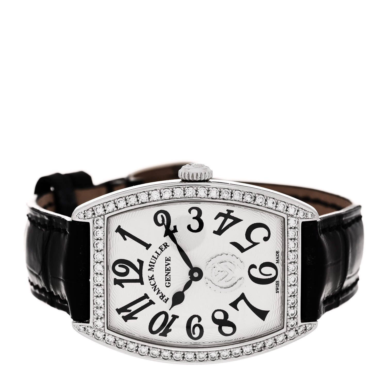 Franck Muller Stainless Steel Alligator Diamond Bezel 29mm Cintree Curvex Quartz Watch 7502QZDPFM6H 2 of 5