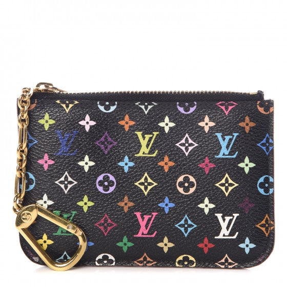 Louis Vuitton Monogram Multicolor Key Pouch Black Grenade 1 of 10