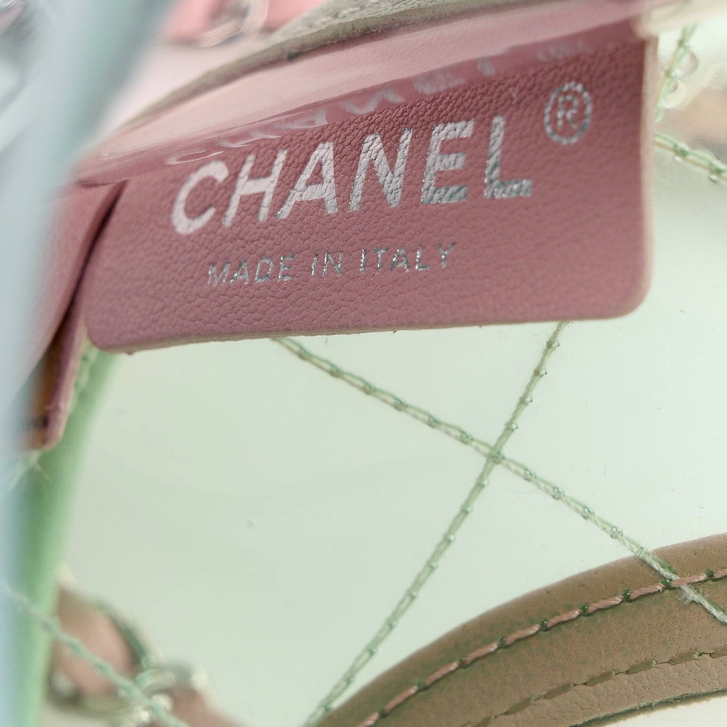 Chanel Lambskin PVC Quilted Mini Coco Splash Flap Blue Green 7 of 17